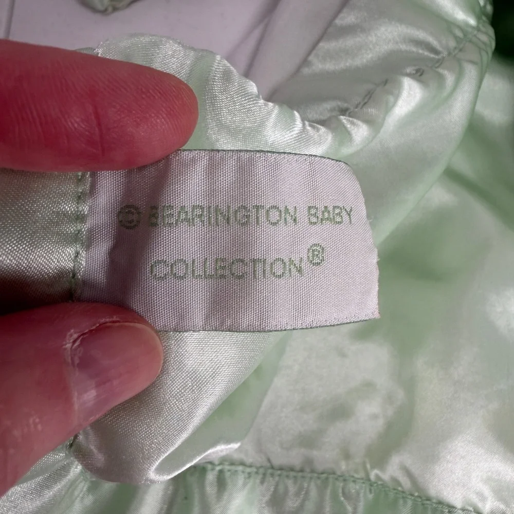 Bearington Baby OS Frog Lovey Security Blanket Leap Frog Leap Satin Trim Green